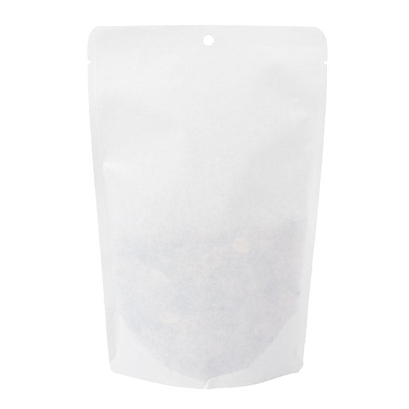 Buste doypack Kraft bianche ecologico 14,9x8,9x23,2 cm (100 pz) [SUPEK7W]