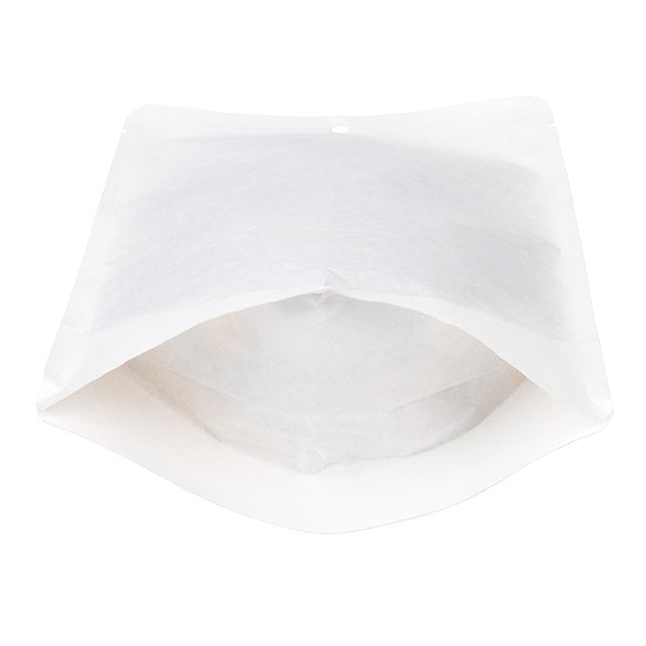 Buste doypack Kraft bianche ecologico 14,9x8,9x23,2 cm (100 pz) [SUPEK7W]