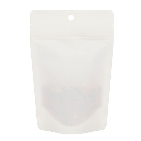 Buste doypack compostabili kraft bianco 10.2x6x15.2cm | 57 grammi (100 pezzi) [ZBGEK2W]