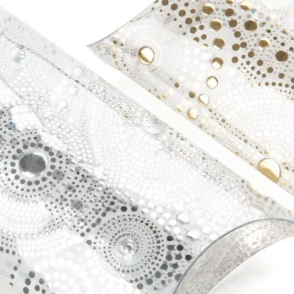 Scatole regalo in plastica con rivestimento leggero argentato 10x4x17cm (25 pezzi) [FS204]