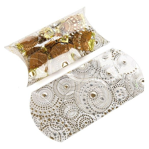 Scatole regalo in plastica con rivestimento leggero dorato 10x4x17cm (25 pezzi) [FS205]