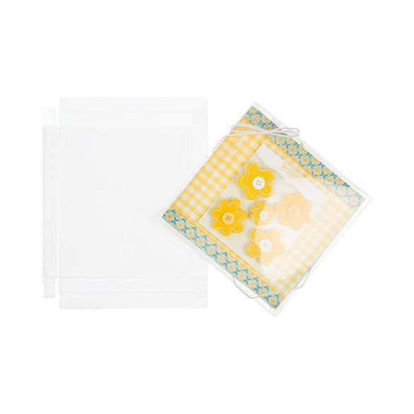 Scatole regalo 14.9x1.6x14.9cm trasparenti (25 pezzi) [FB190]
