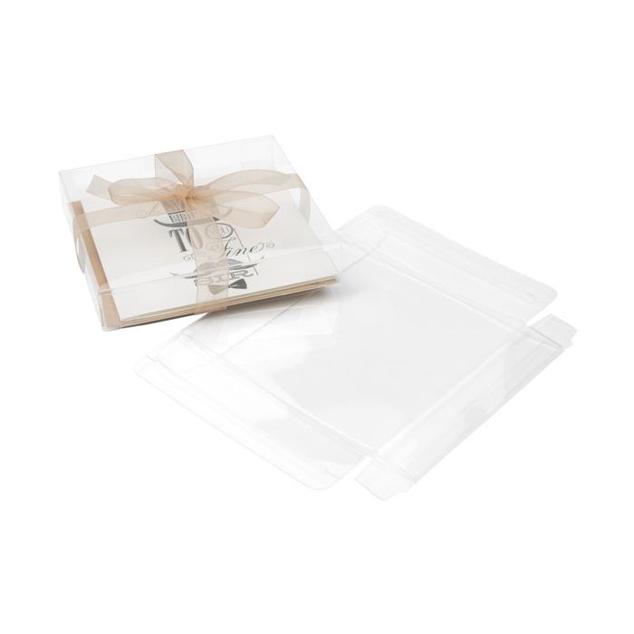 Scatole regalo 13.1x2.5x12.9cm trasparenti (25 pezzi) [FB47]