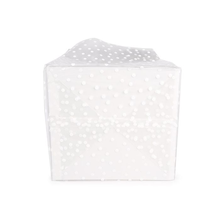 Sacchetto con fondo piatto in carta con pois 10,2x10,2x17,8 cm (100 pezzi) [FFGPB9D]