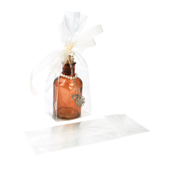 Sacchetto ultra trasparente con fondo piatto 8.9x5.7x24.8cm (100 pezzi) [FG15]