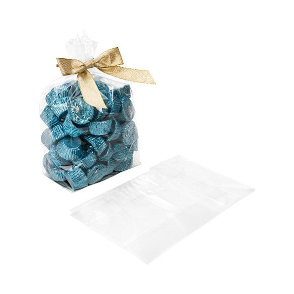 Sacchetto ultra trasparente con fondo piatto 11.4x6.4x20.3cm (100 pezzi) [FG19]