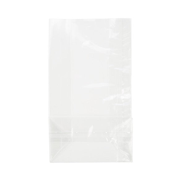 Sacchetto ultra trasparente con fondo piatto 11.4x6.4x20.3cm (100 pezzi) [FG19]