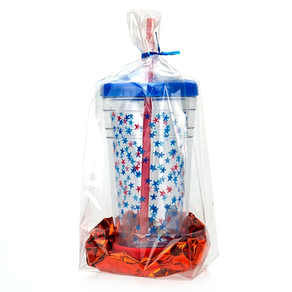 Sacchetto SOS trasparente con fondo piatto 10.2x7.6x25.4cm (100 pezzi) [FGCC5]