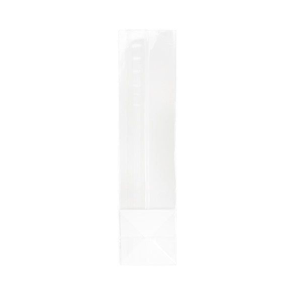 Sacchetto SOS trasparente 5.1x5.1x21cm con fondo piatto in carta (100 pezzi) [FGPB11]