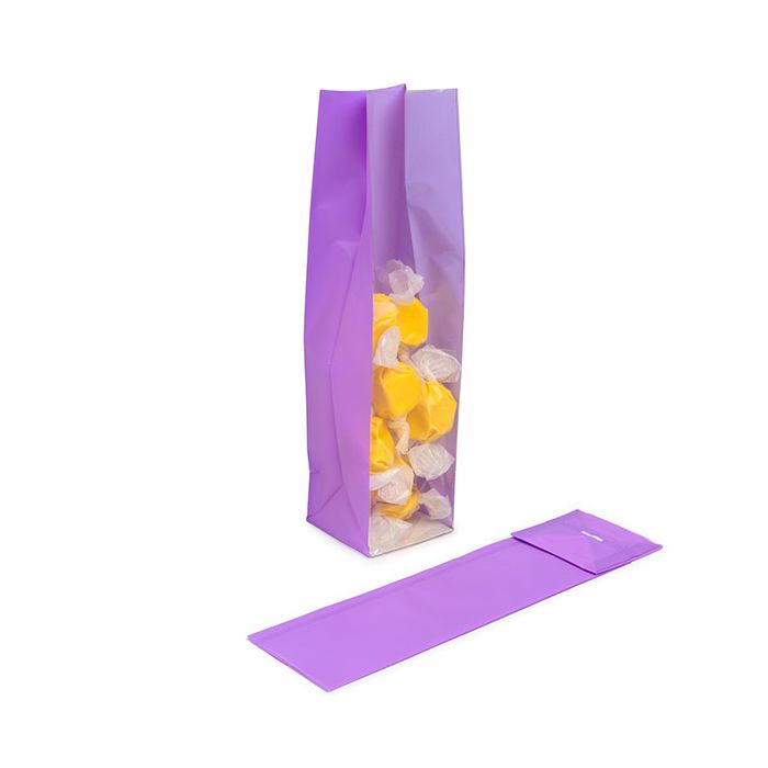 Sacchetto con fondo piatto in carta Viola neon 5,1x5,1x21 cm (100 pezzi) [FGPB11NP]