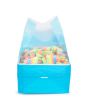 Sacchetto con fondo piatto in carta blu neon 8,9x5,7x30,5 cm (100 pezzi) [FGPB16NB]