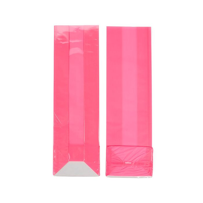 Sacchetto con fondo piatto in carta Rosa neon 8,9x5,7x30,5 cm (100 pezzi) [FGPB16NK]