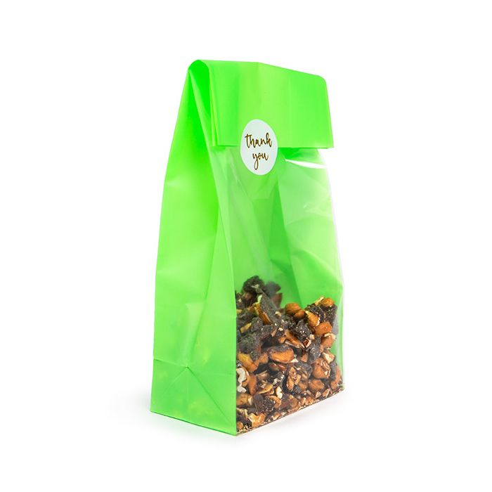 Sacchetto con fondo piatto in carta Verde neon 12,7x7,6x30,5 cm (100 pezzi) [FGPB1NG]