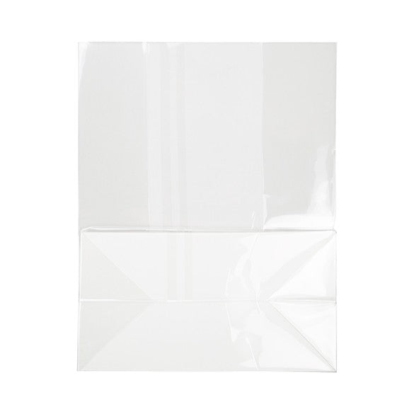 Sacchetto SOS trasparente 17.8x10.2x22.9cm con fondo piatto in carta (100 pezzi) [FGPB8]