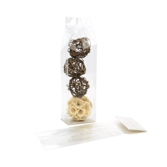 Sacchetto termosaldabile con fondo pieghevole 7x5.1x25.4cm con inserto in carta (100 pezzi) [FGPBH17]