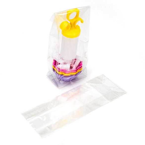 Sacchetto SOS trasparente con fondo piatto 8.9x5.7x24.8cm (100 pezzi) [FGCC15]