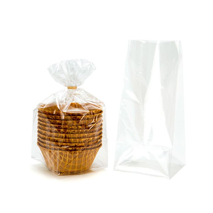 Sacchetto SOS trasparente con fondo piatto 10.2x10.2x22.9cm (100 pezzi) [FGCC7]