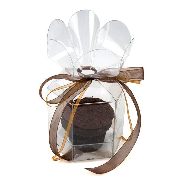 Scatola Cupcake a forma di fiore per 1 cupcake 9.5x9.5x10.2cm (100 Pezzi) [CBS212]