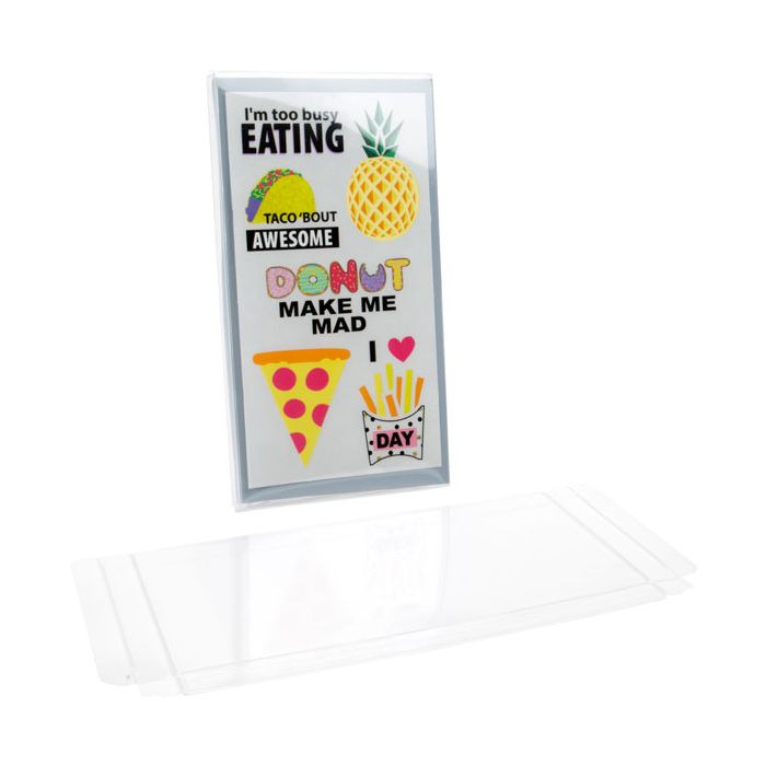 Scatole trasparenti 11.1x1.6x21.1cm (25 pezzi) [FPB156]