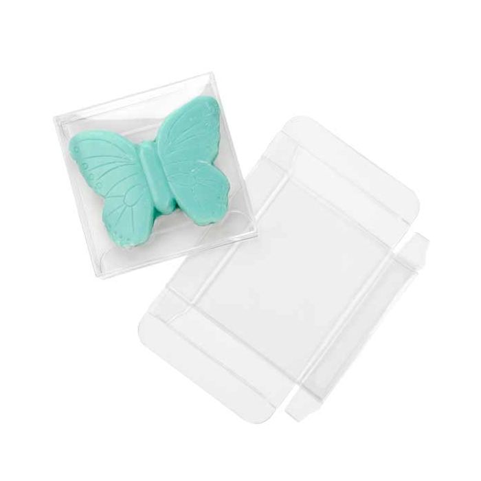 Scatole "regalo" in plastica per 4 cioccolatini 7x1,4x6,8cm (25 pezzi) [FPB276]