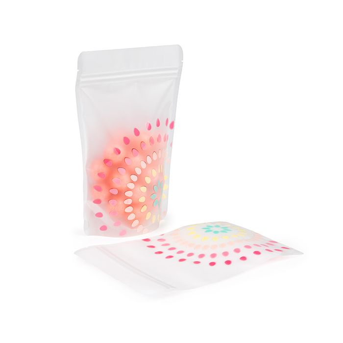 Custodia Stand Up con cerniera pastel smerigliato bloom 13x7.9x20.6 cm (25 pezzi) [ZBGSW3BL]