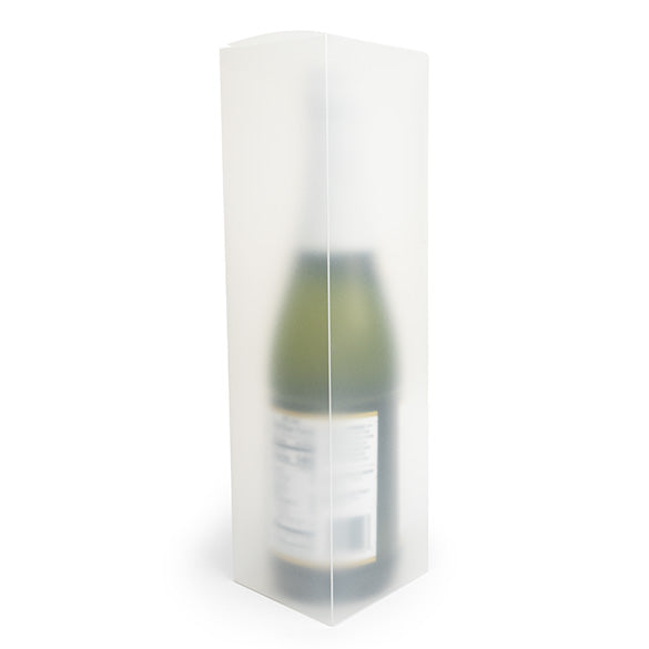 Scatole regalo in plastica per bottiglie Frost 8x8x31cm (25 pezzi) [PLBF176]