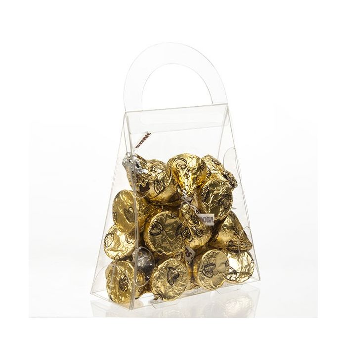 Scatola idonea al contatto alimentare a forma di borsa 11x4.4x13.3cm (25 pezzi) [FS182]