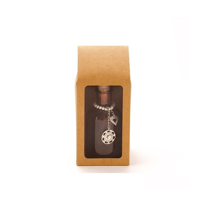 Scatola pasticceria Kraft con finestra 8.9x8.9x21.6cm (25 pezzi) [FS321]