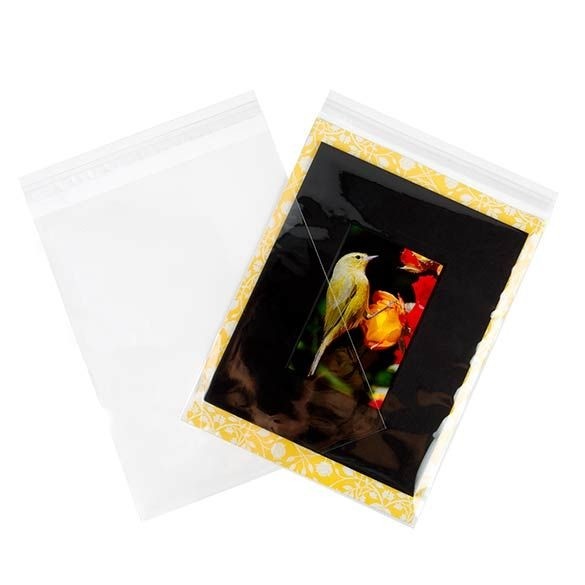 Sacchetto ecologico con soffietto richiudibile 22.7x28.6cm di qualità premium (100 pezzi) [GC811]