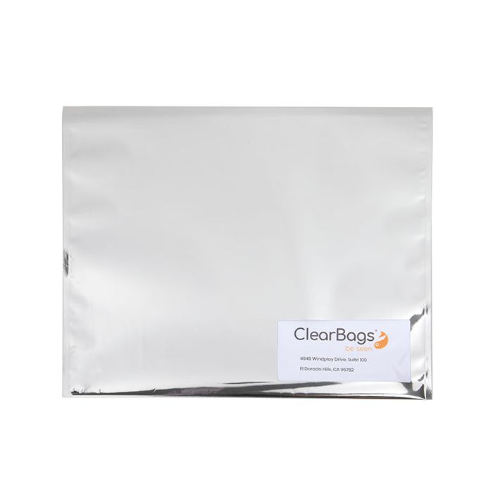 Metallic Silver Glamour Mailer + Window 30,5 x 23 cm (100 Pezzi) [MMW129S]