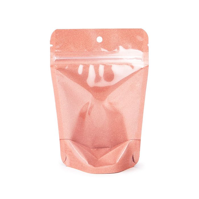 Buste doypack 10.2x6x15.2 cm oro rosa Glitter (100 pz) [ZBG2GLRG]