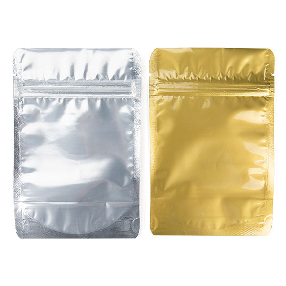 Buste doypack trasparenti/oro 10x6x15cm | 57 grammi (100 pezzi) [ZBGG2]