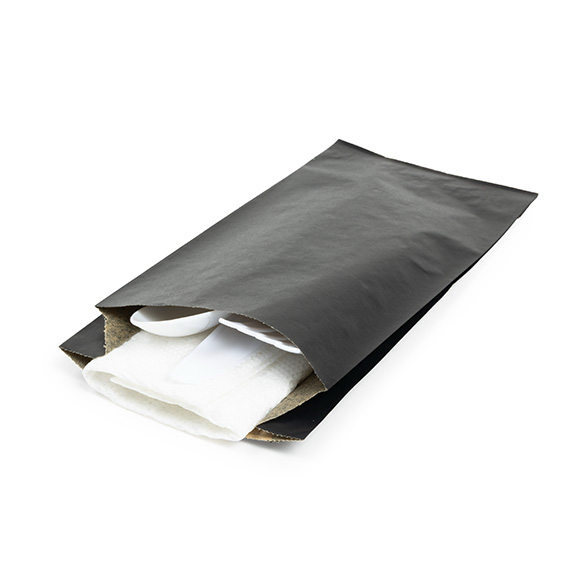 Sacchetti neri resistenti al grasso 8,9x2,9x19,7cm (100 pz) [GPB1B]
