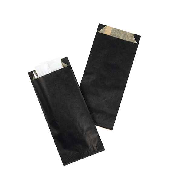 Sacchetti neri resistenti al grasso 8,9x2,9x19,7cm (100 pz) [GPB1B]
