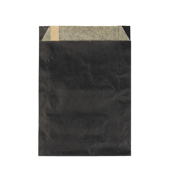 Sacchetti neri resistenti al grasso 12,1x2,9x17,1cm (100 pz) [GPB3B]