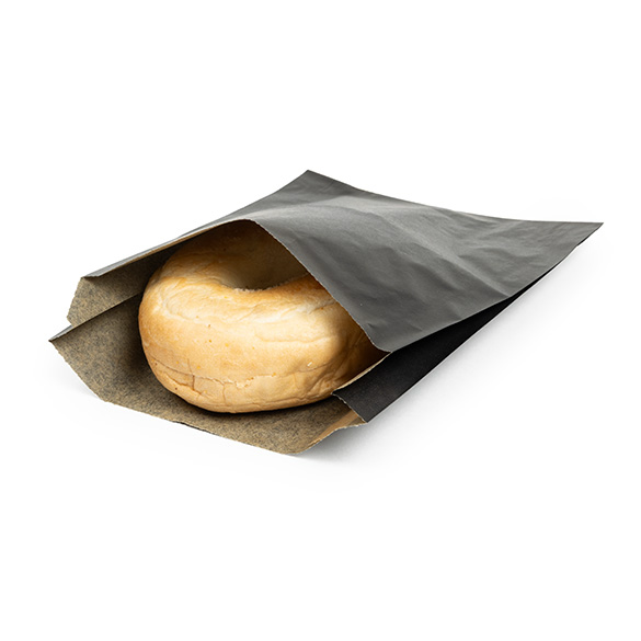 Sacchetti neri resistenti al grasso 14x2,9x19,1cm (100 pz) [GPB4B]