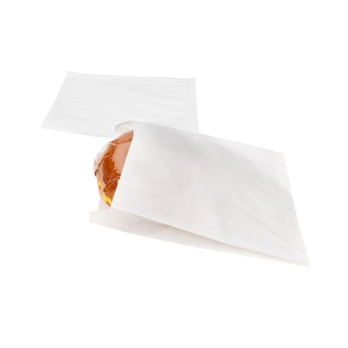 Sacchetto antigrasso Bianco 17,1x2,9x22,9cm (100 Pezzi) [GPB6W]