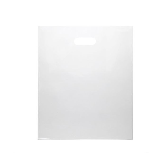 Plastic Carrier Bags Clear 30.5x38.1cm PE 60 micron
