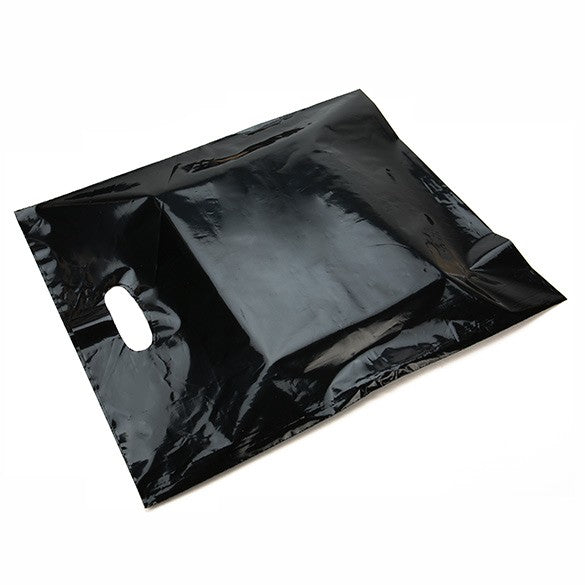 Buste bianche con manico a fagiolo 38.1x45.7cm 60 micron LDPE (100 pezzi) [H1518BK1]