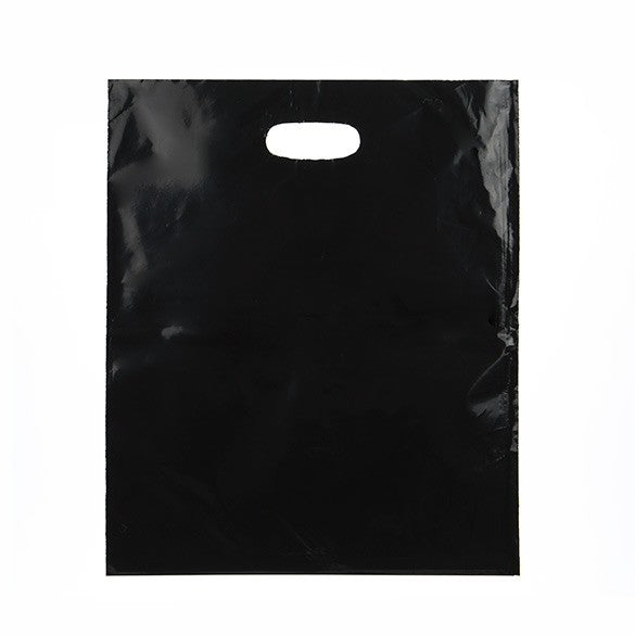 Buste bianche con manico a fagiolo 38.1x45.7cm 60 micron LDPE (100 pezzi) [H1518BK1]
