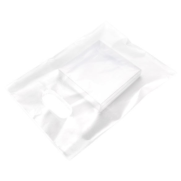 Buste con manico Frost 22.9x30.5cm 60 micron LDPE (100 pezzi) [H912FT1]