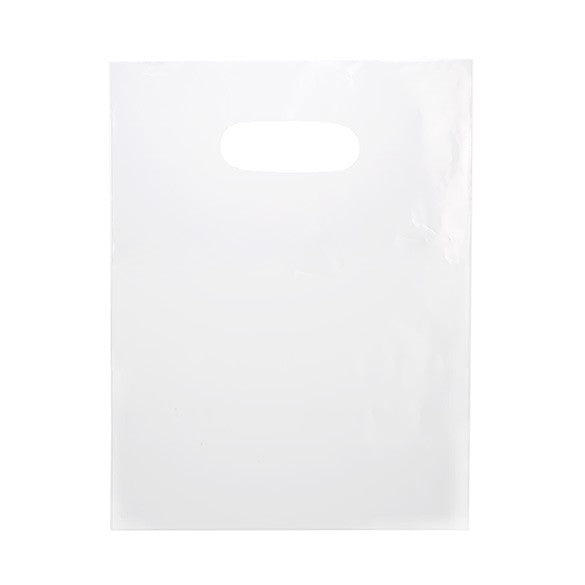 Buste con manico Frost 22.9x30.5cm 60 micron LDPE (100 pezzi) [H912FT1]