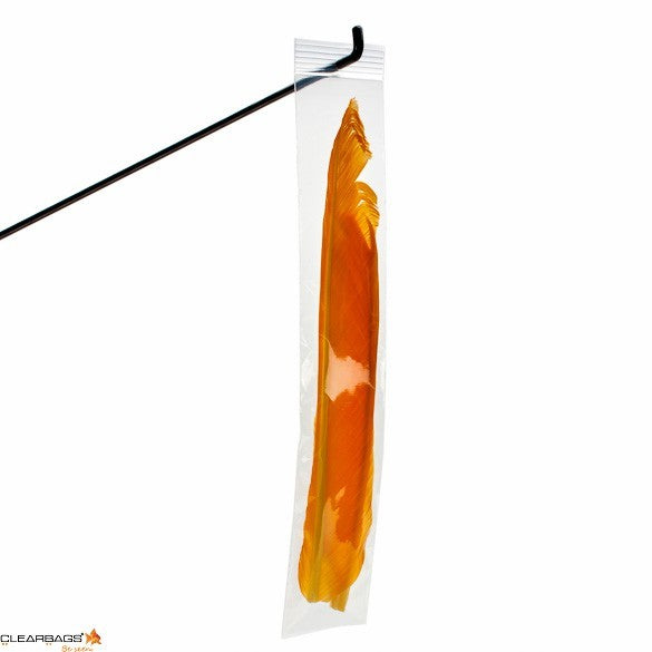 Sacchetto trasparente con chiusura a pressione e foro 5x30.5cm PP 50 microns (100 pezzi) [ZR212]