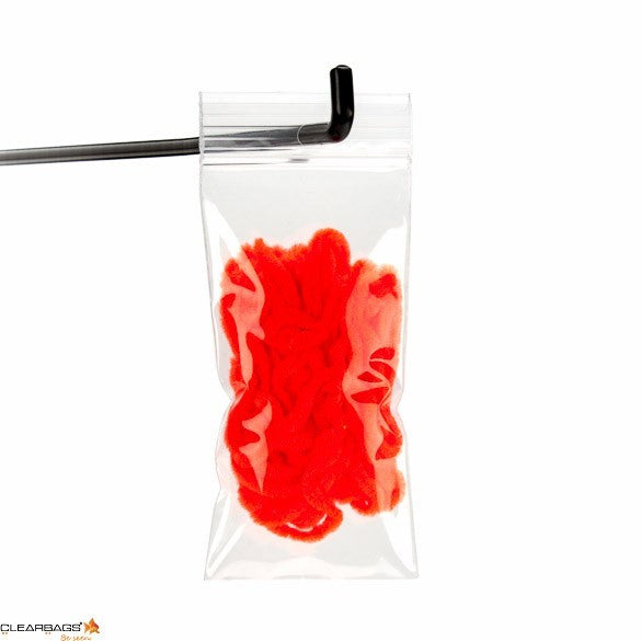 Sacchetto trasparente con chiusura a pressione e foro 5x10cm PP 50 microns (100 pezzi) [ZR24]