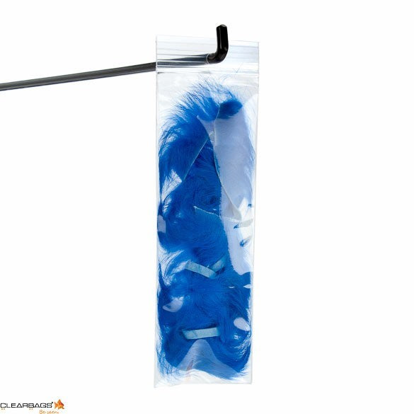 Sacchetto trasparente con chiusura a pressione e foro 5x15cm PP 50 microns (100 pezzi) [ZR26]