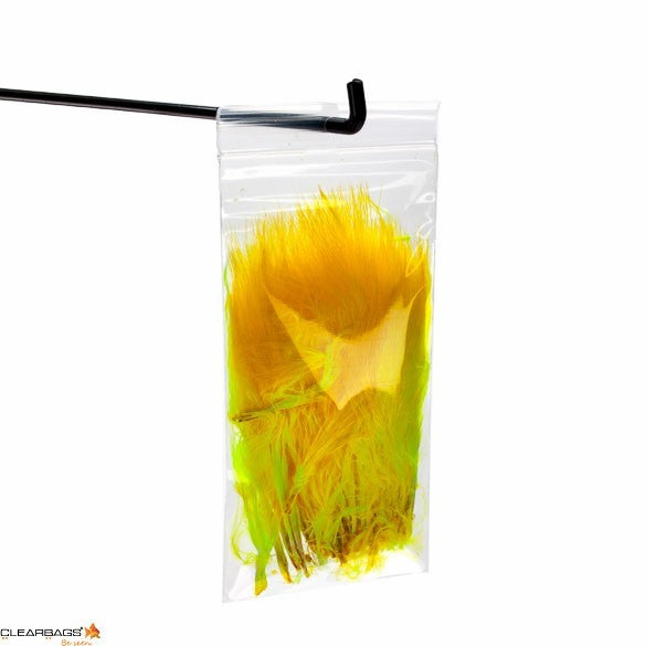 Sacchetto trasparente con chiusura a pressione e foro 7.5x15cm PP 50 microns (100 pezzi) [ZR36]