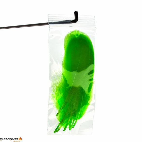 Sacchetto trasparente con chiusura a pressione e foro 7.5x18cm PP 50 microns (100 pezzi) [ZR37]