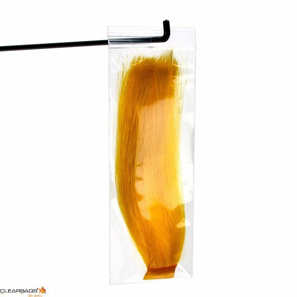 Sacchetto trasparente con chiusura a pressione e foro 7.5x20.5cm PP 50 microns (100 pezzi) [ZR38]