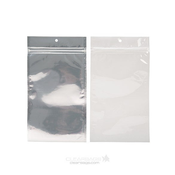 Sacchetto trasparente con chiusura a pressione Trasparente/Bianco 12,5x21cm (100 pezzi) [HZBB6CW]