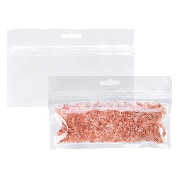 Sacchetto trasparente con chiusura a pressione con foro europeo 17.8x7.6cm laminato (100 pezzi) [HZB73]